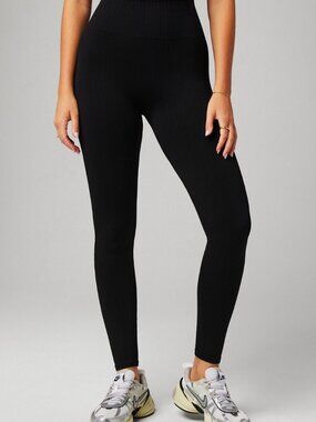 NEW Fabletics Seamless High-Waisted Linework Legging Black Small